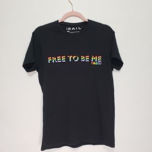 The Rail free to be me pride tshirt top